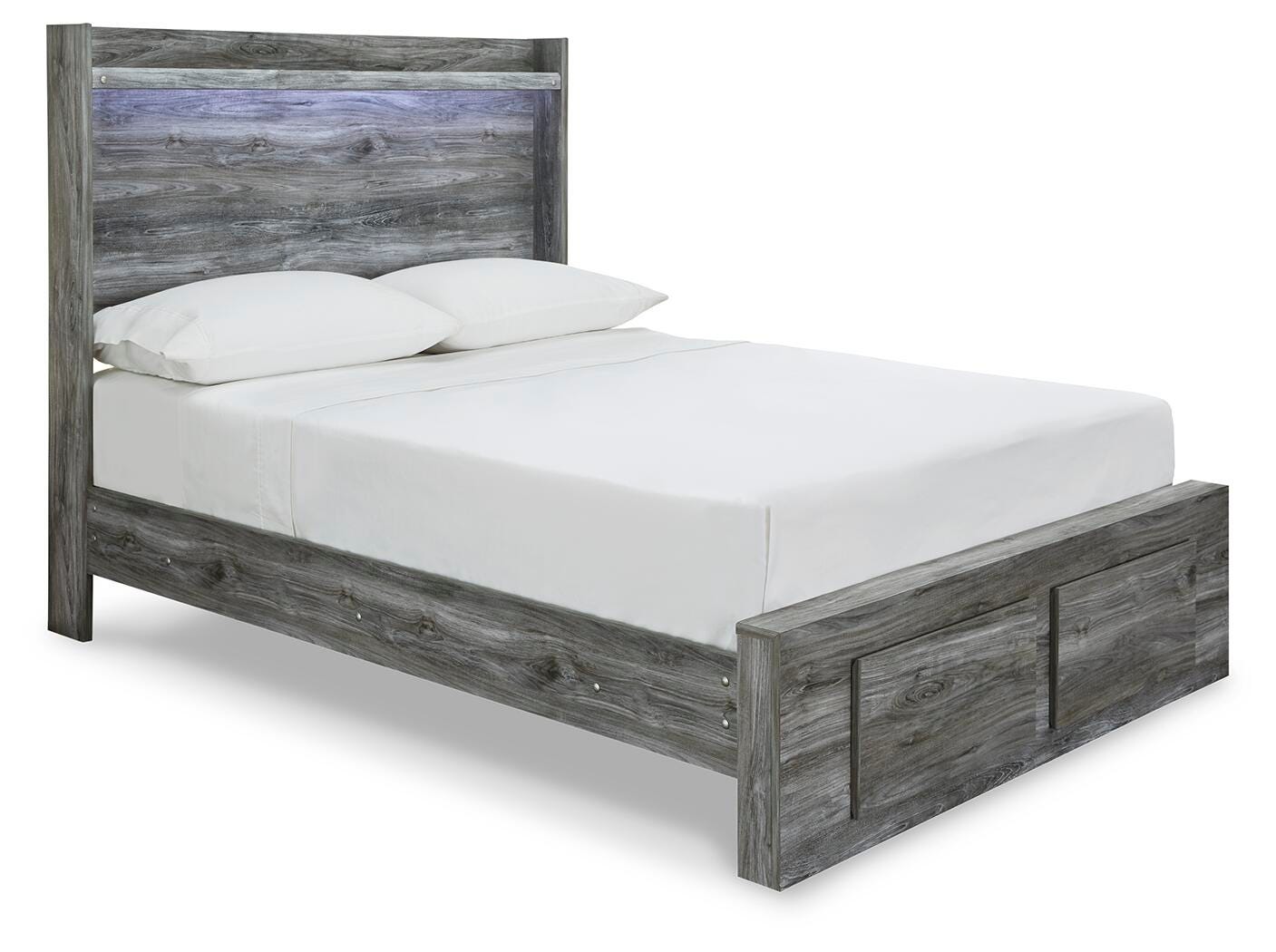 Baystorm Full Panel Storage Bed and Nightstand — 2-Piece Set