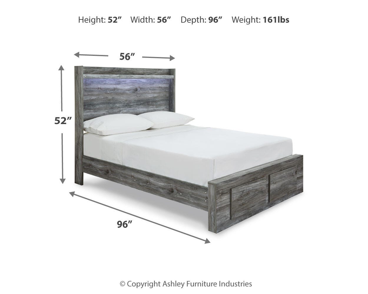 Baystorm Full Panel Storage Bed and Nightstand — 2-Piece Set