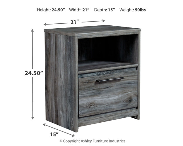 Baystorm King Panel Bed with Storage, Dresser, Mirror and 2 Nightstands