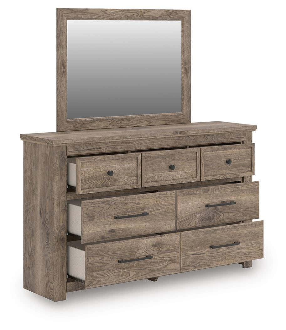 Rusticott King Panel Bed, Dresser, Mirror and Nightstand Signature Design by Ashley® Bedroom
