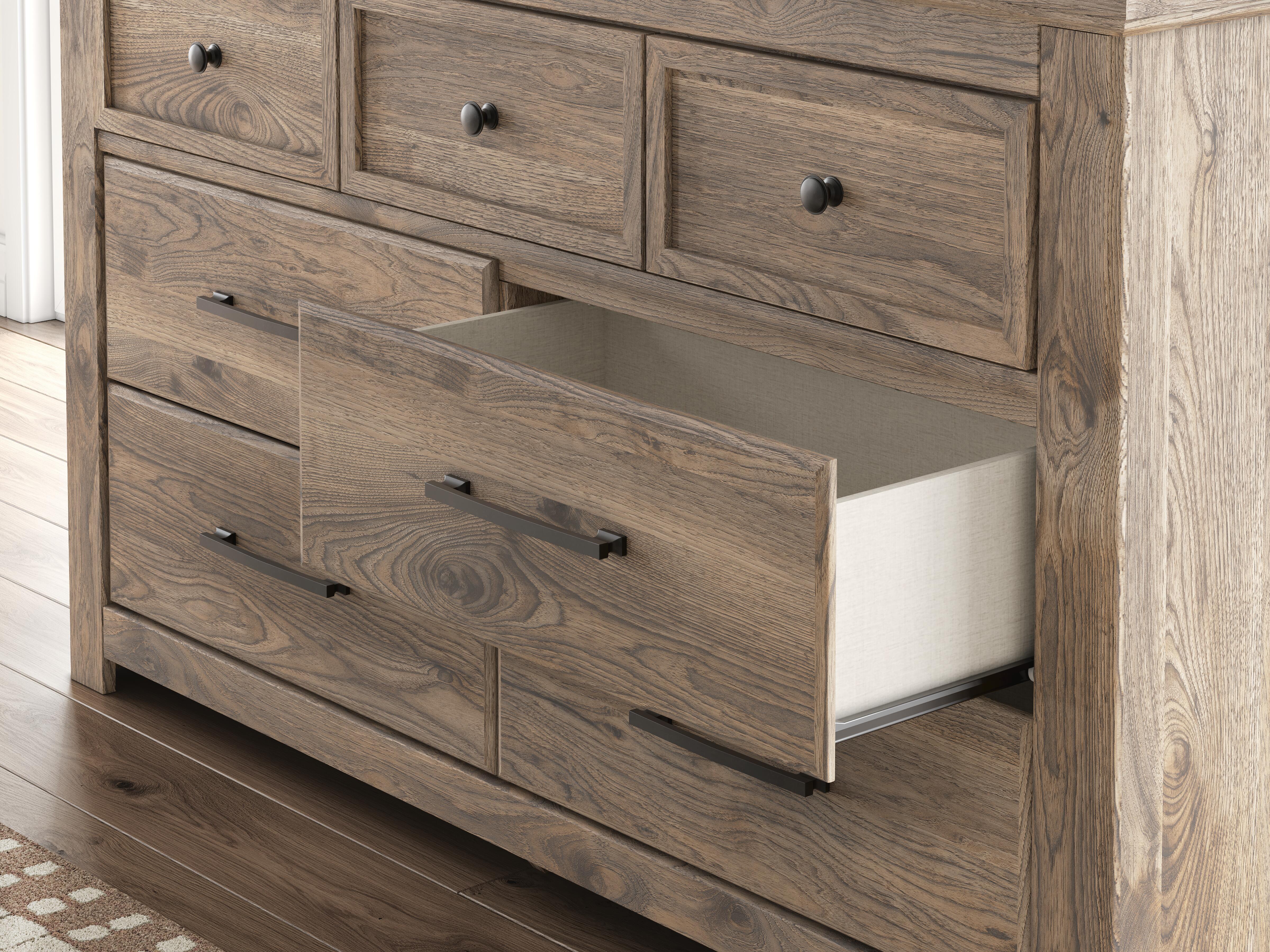 Rusticott King Poster Bed, Dresser, Mirror and Nightstand Signature Design by Ashley® Bedroom