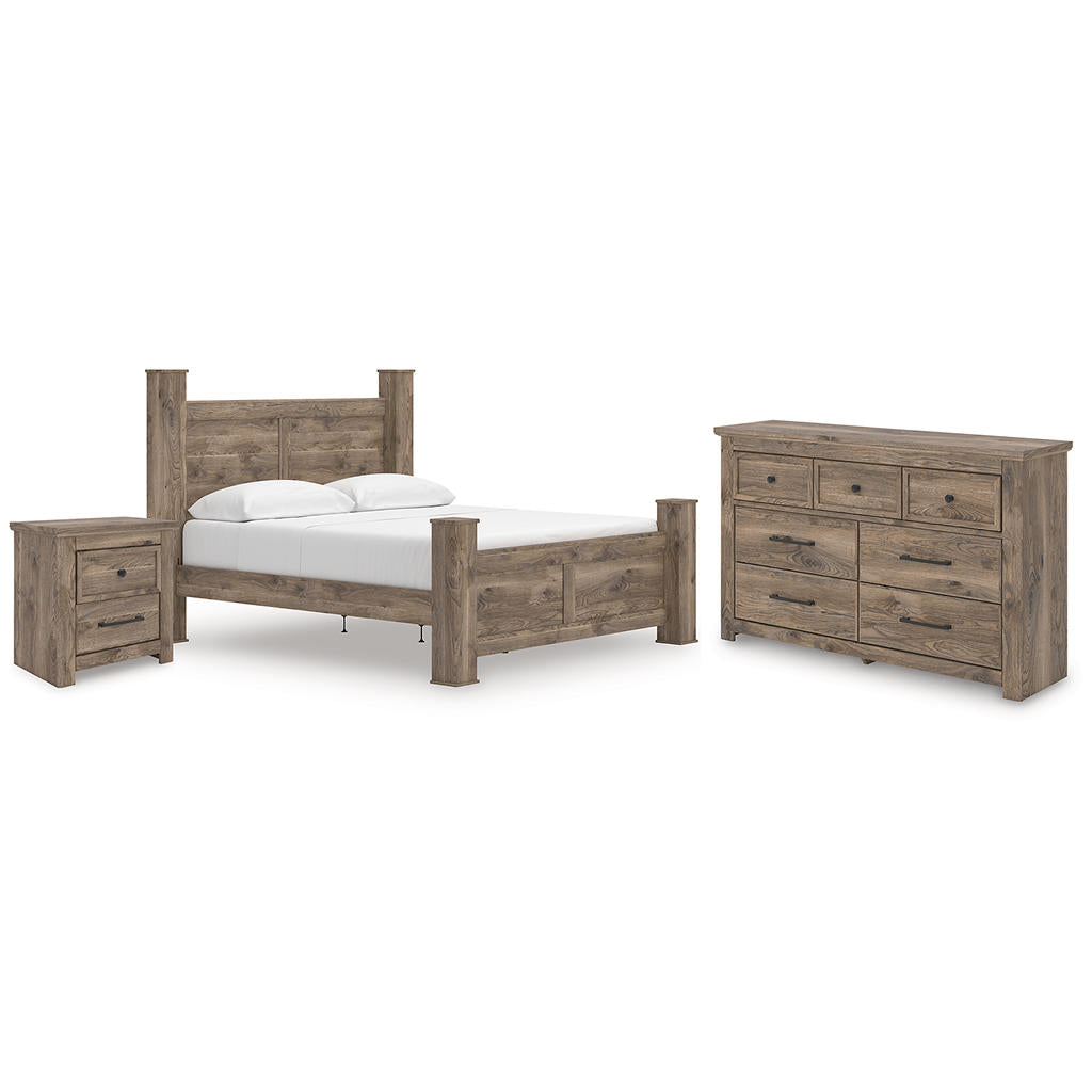 Rusticott King Poster Bed, Dresser and Nightstand Signature Design by Ashley® Uncategorized