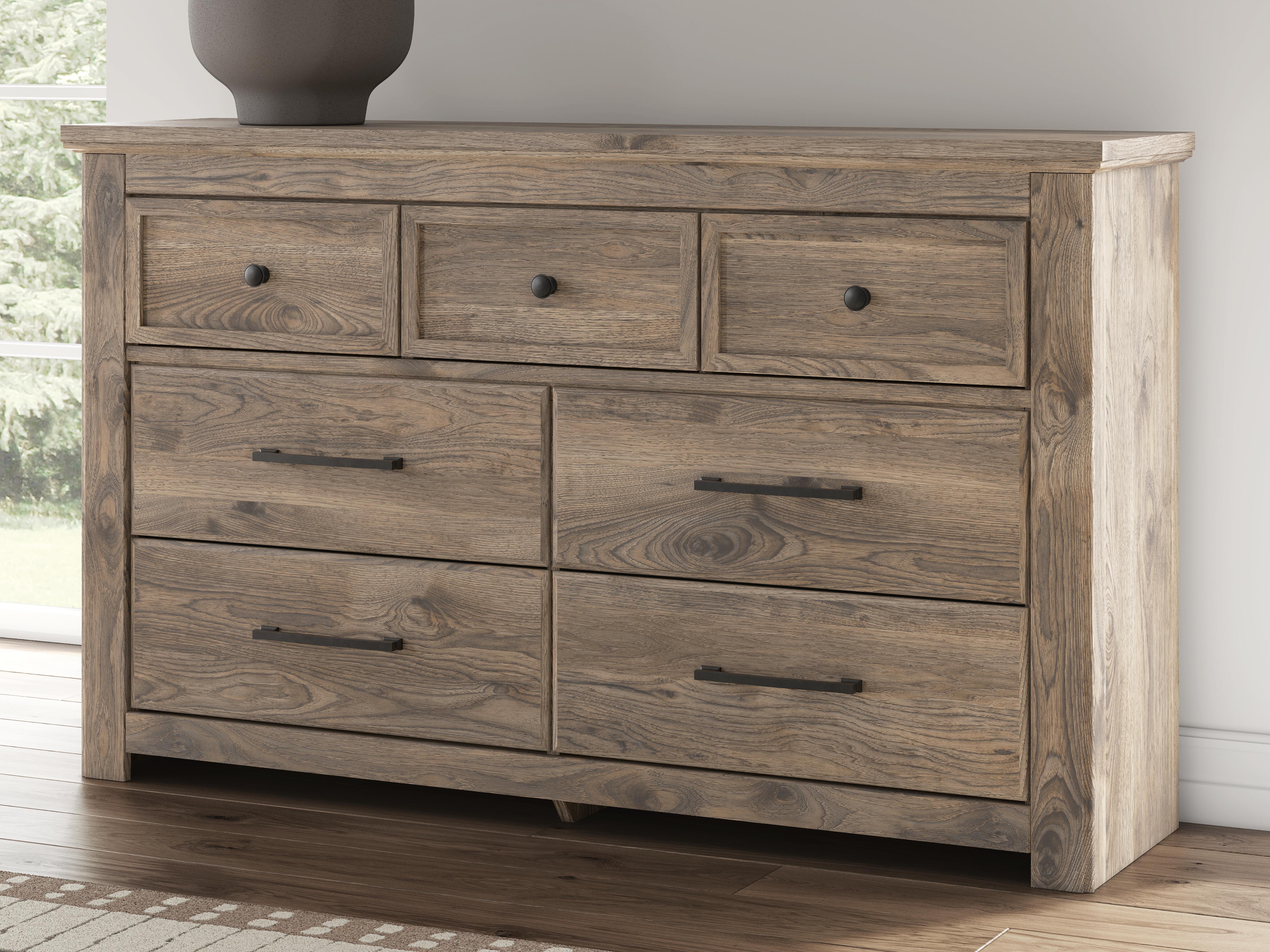Rusticott Queen Panel Bed, Dresser and Nightstand Signature Design by Ashley® Bedroom