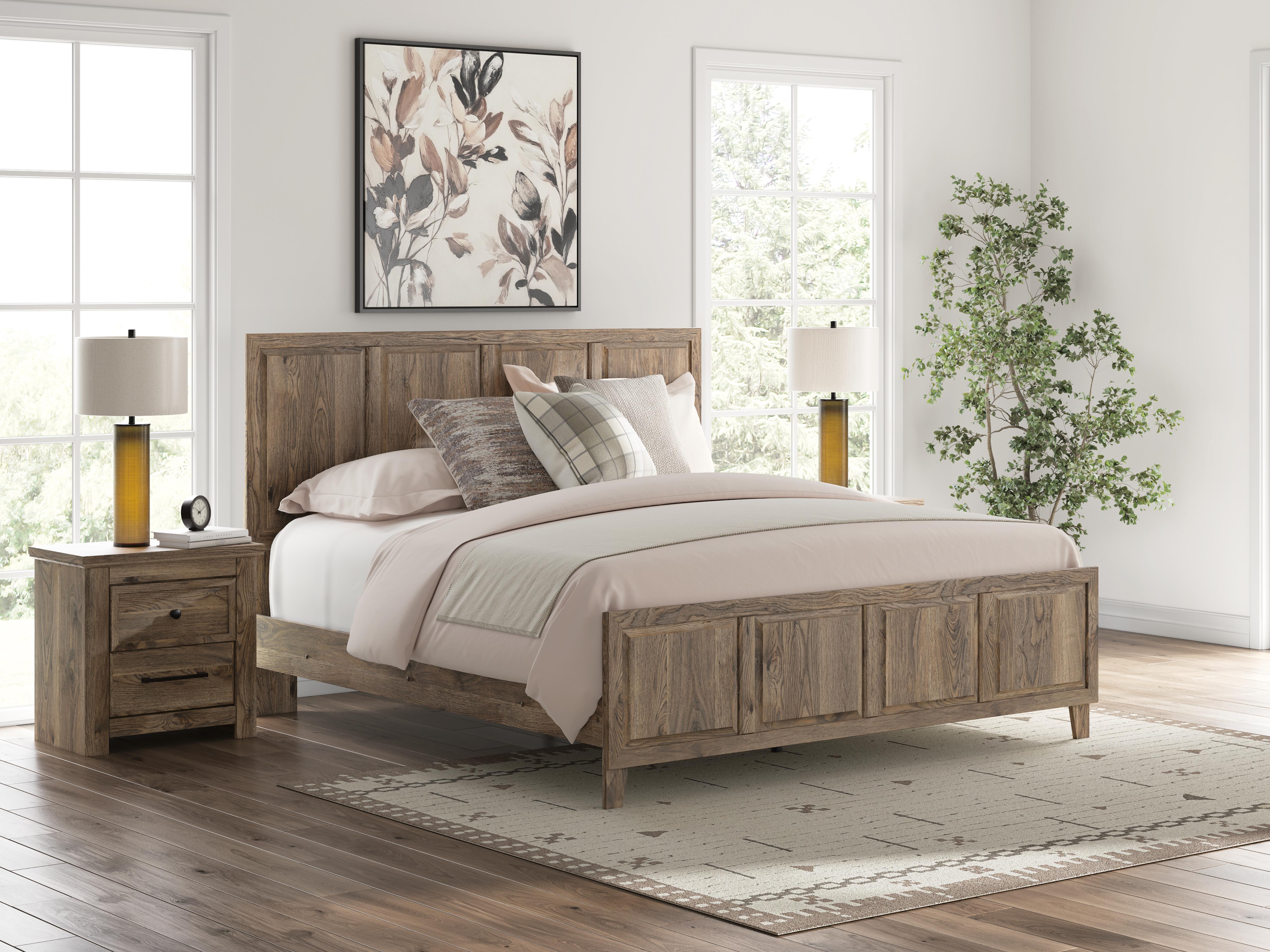 Rusticott King Panel Bed, Dresser, Mirror and Nightstand Signature Design by Ashley® Bedroom
