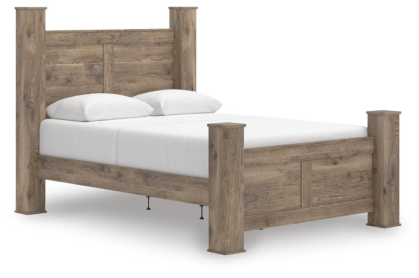 Rusticott Queen Poster Bed, Dresser, Mirror and Nightstand Signature Design by Ashley® Bedroom