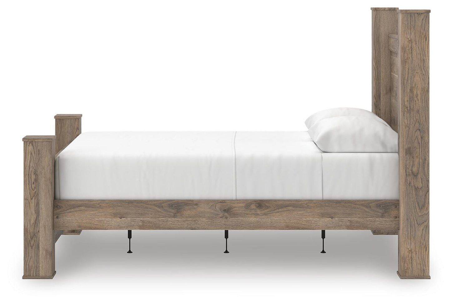 Rusticott Queen Poster Bed, Dresser, Mirror and Nightstand Signature Design by Ashley® Bedroom