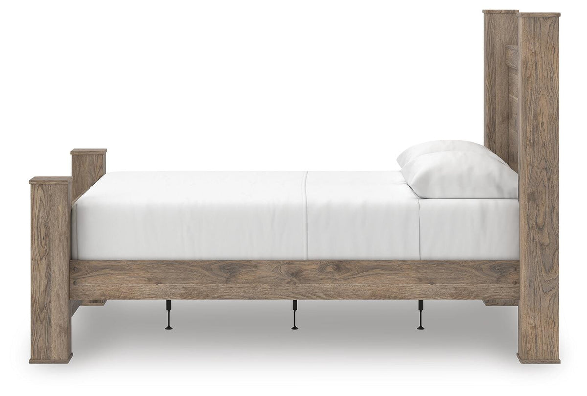 Rusticott Queen Poster Bed, Dresser and Mirror — 3-Piece Signature Design by Ashley® Bedroom