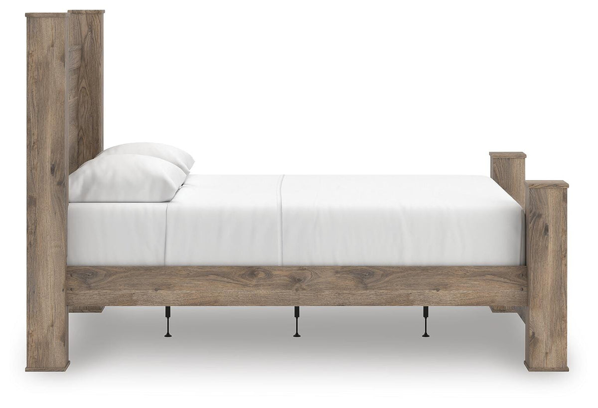 Rusticott Queen Poster Bed, Dresser and Mirror — 3-Piece Signature Design by Ashley® Bedroom