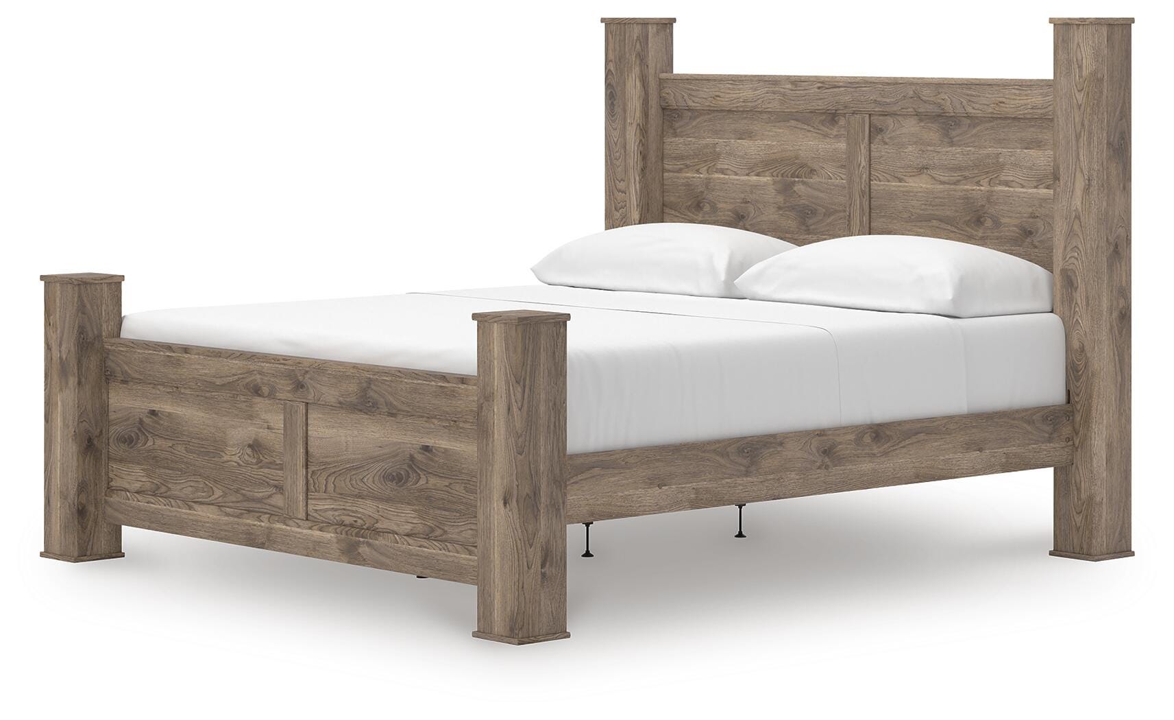 Rusticott King Poster Bed, Dresser, Mirror and Nightstand Signature Design by Ashley® Bedroom