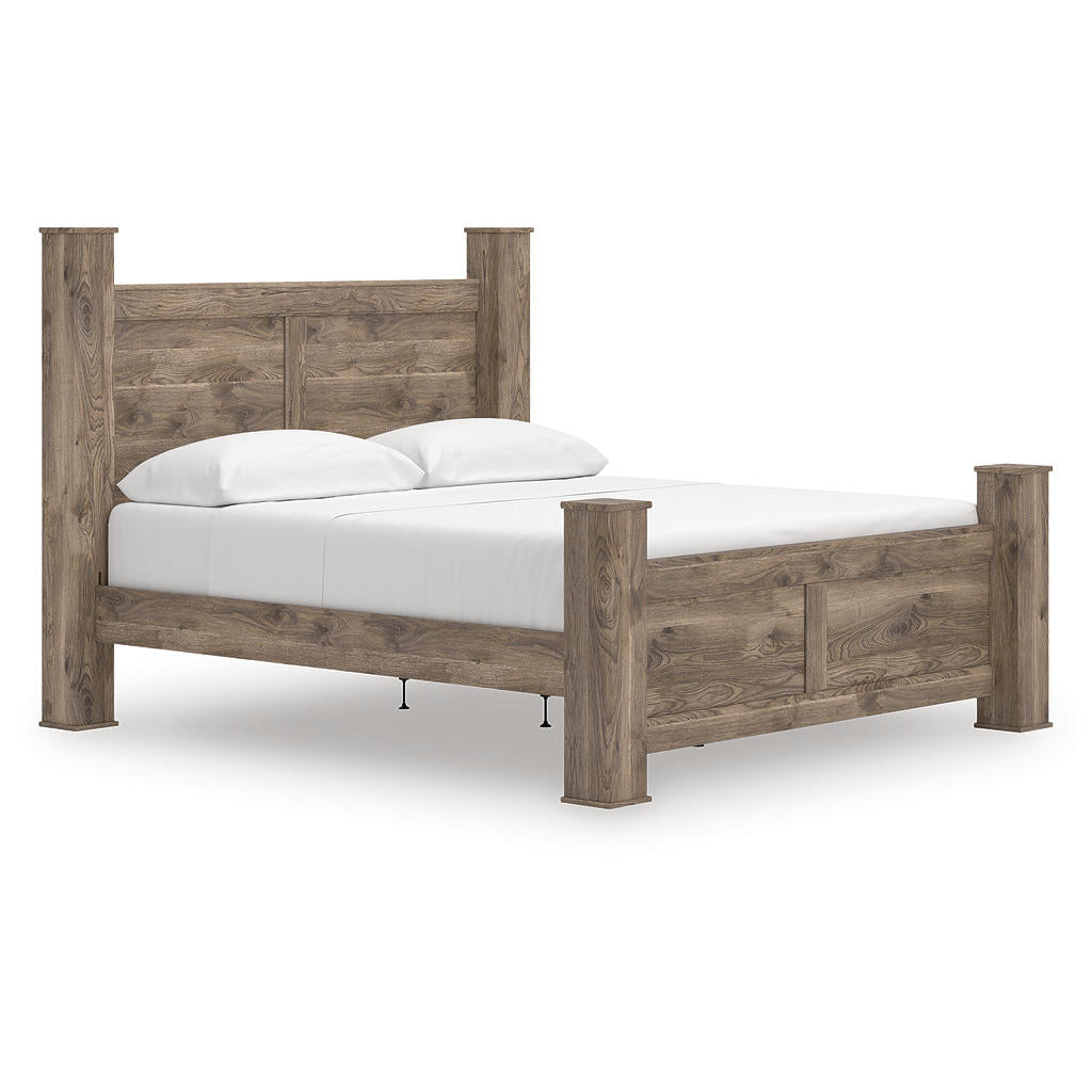 Rusticott King Poster Bed, Dresser and Nightstand Signature Design by Ashley® Uncategorized