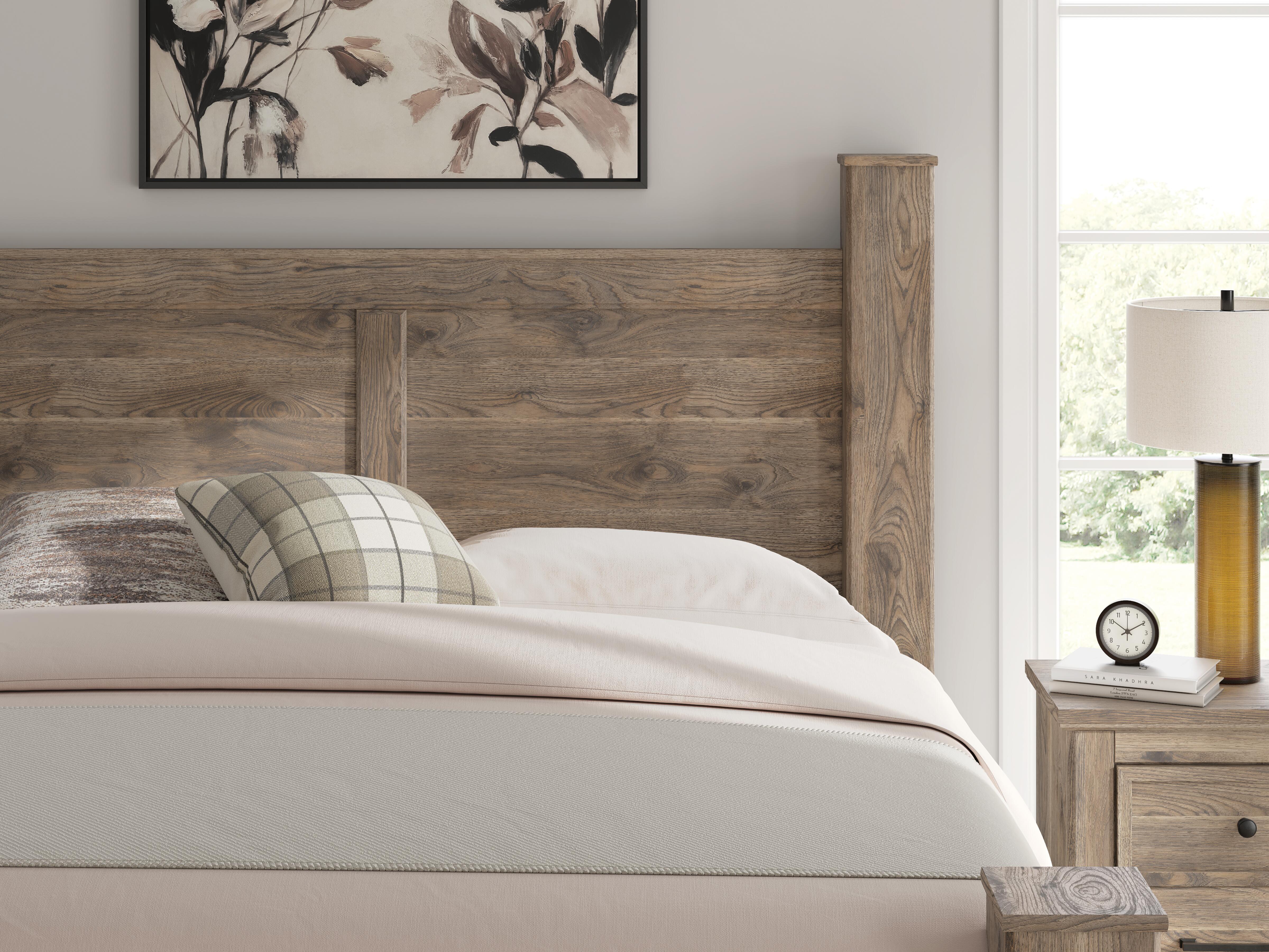 Rusticott King Poster Bed, Dresser, Mirror and Nightstand Signature Design by Ashley® Bedroom