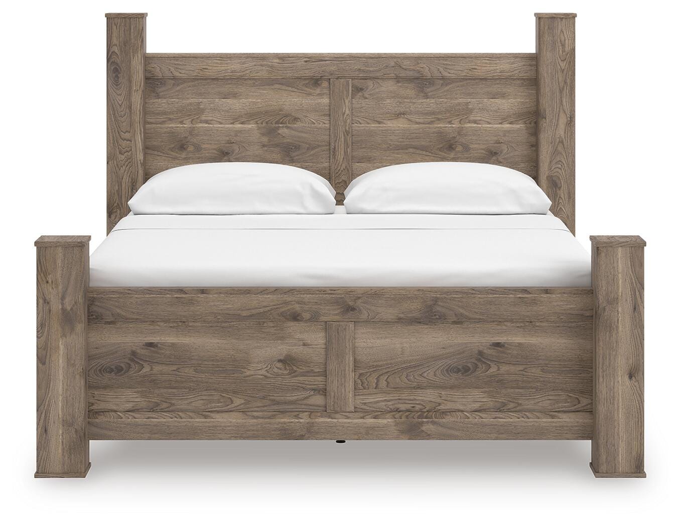 Rusticott King Poster Bed, Dresser, Mirror and Nightstand Signature Design by Ashley® Bedroom