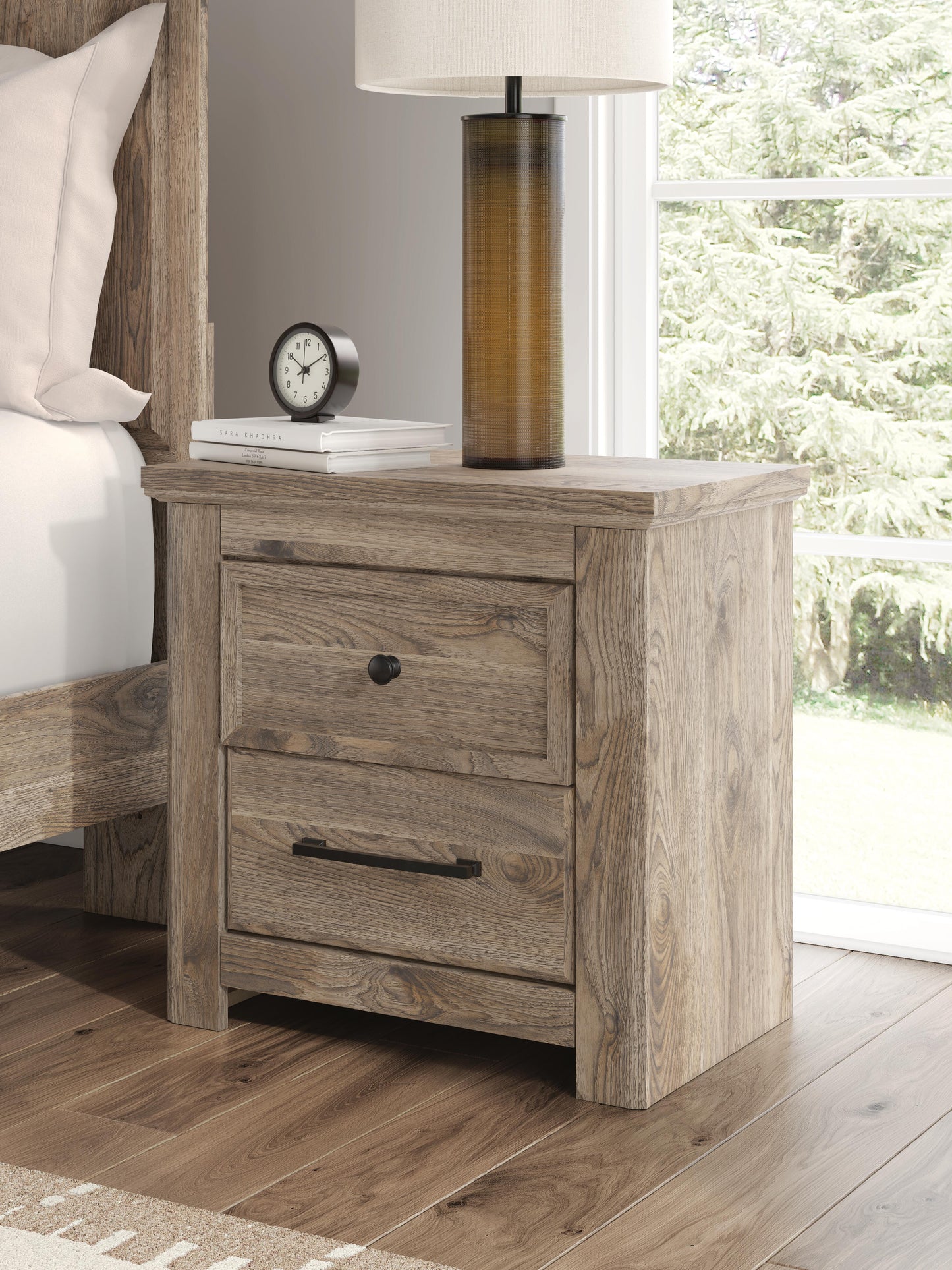Rusticott King Poster Bed, Dresser, Mirror and Nightstand Signature Design by Ashley® Bedroom