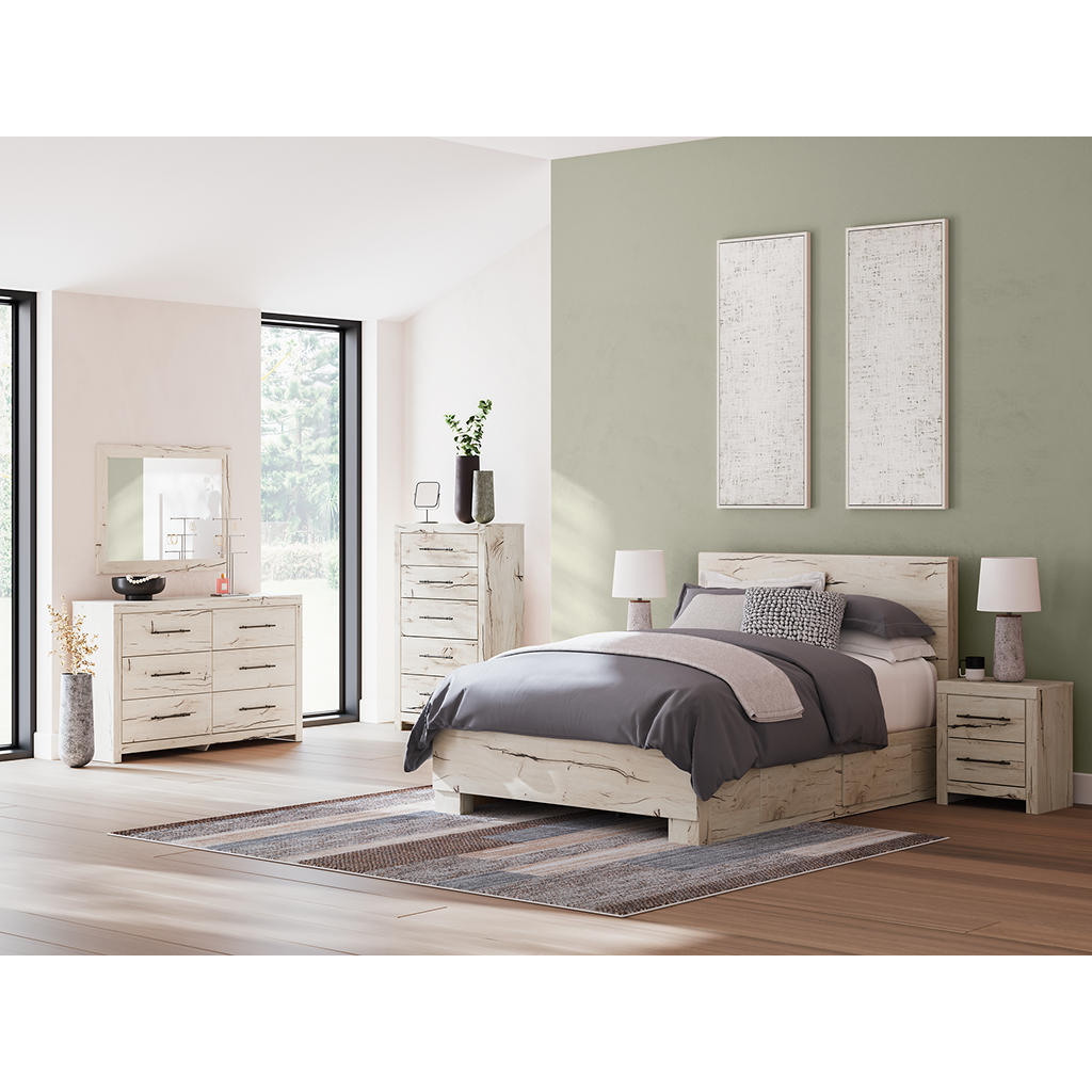 Lawroy Queen Panel Bed with Storage, Dresser and Mirror Signature Design by Ashley® Uncategorized