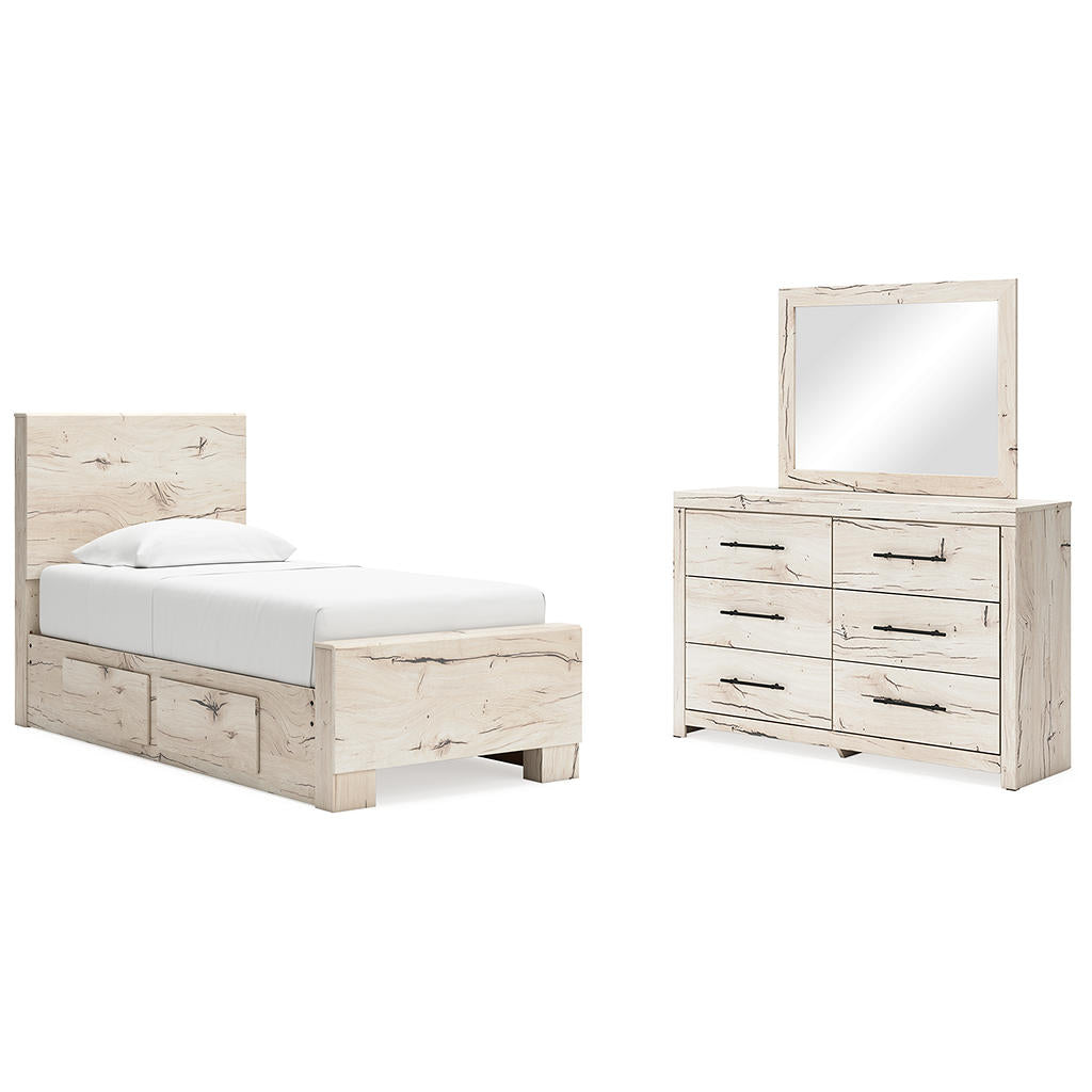 Lawroy Twin Panel Bed with Storage, Dresser and Mirror Signature Design by Ashley® Uncategorized