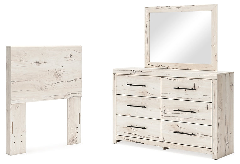 Lawroy Twin Panel Headboard, Dresser and Mirror