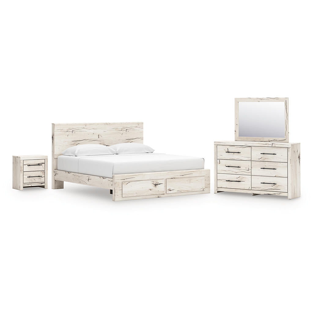 Lawroy King Panel Storage Bed, Dresser, Mirror and Nightstand Signature Design by Ashley® Uncategorized