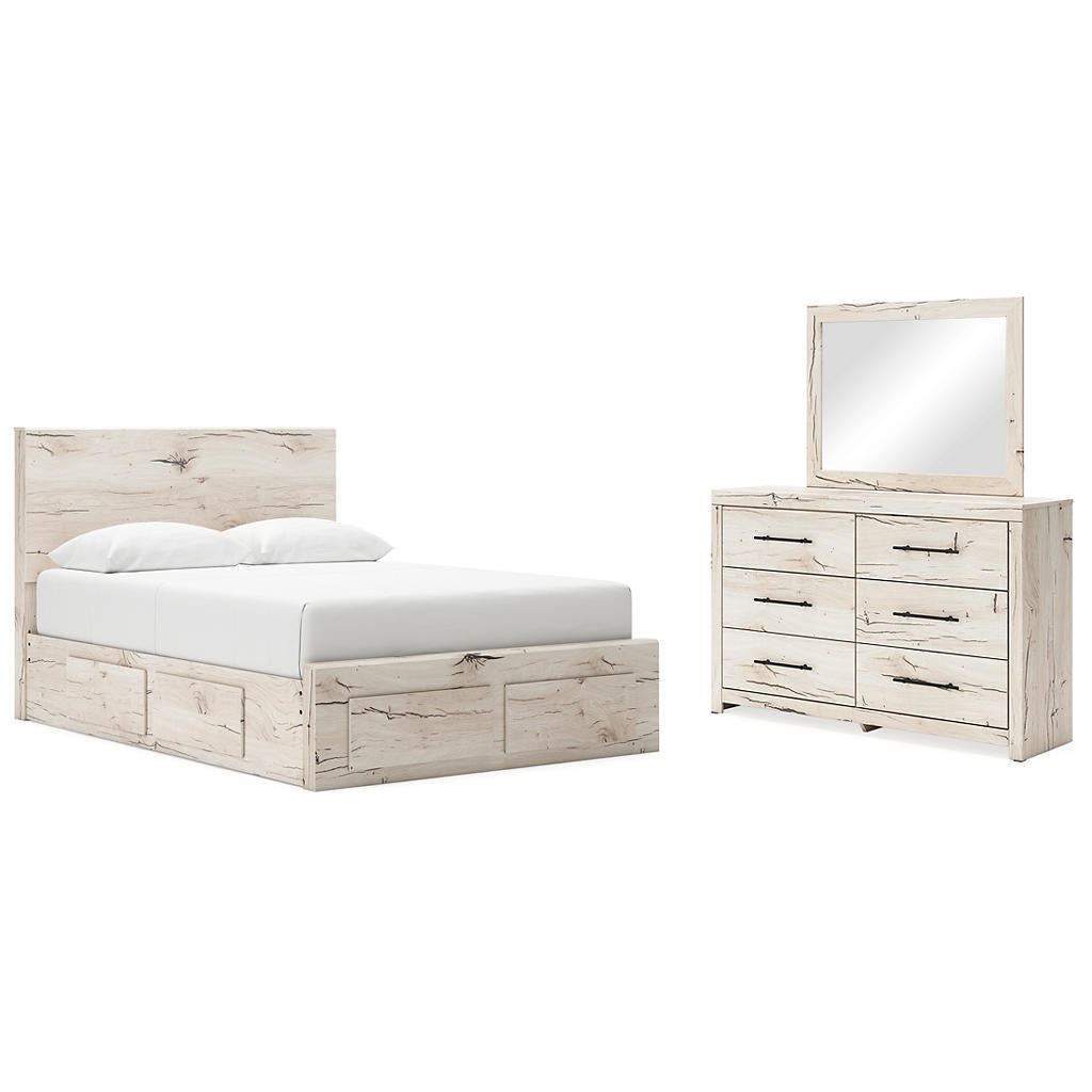 Lawroy Queen Panel Storage Bed, Dresser and Mirror Signature Design by Ashley® Uncategorized