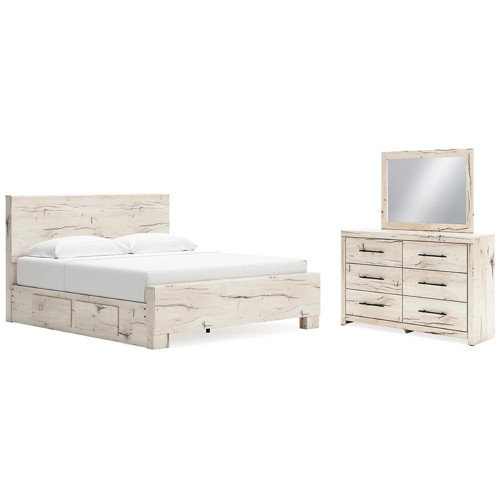 Lawroy King Panel Bed with Storage, Dresser and Mirror Signature Design by Ashley® Uncategorized