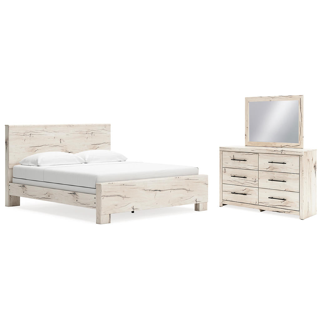 Lawroy King Panel Bed, Dresser and Mirror Benchcraft® Uncategorized