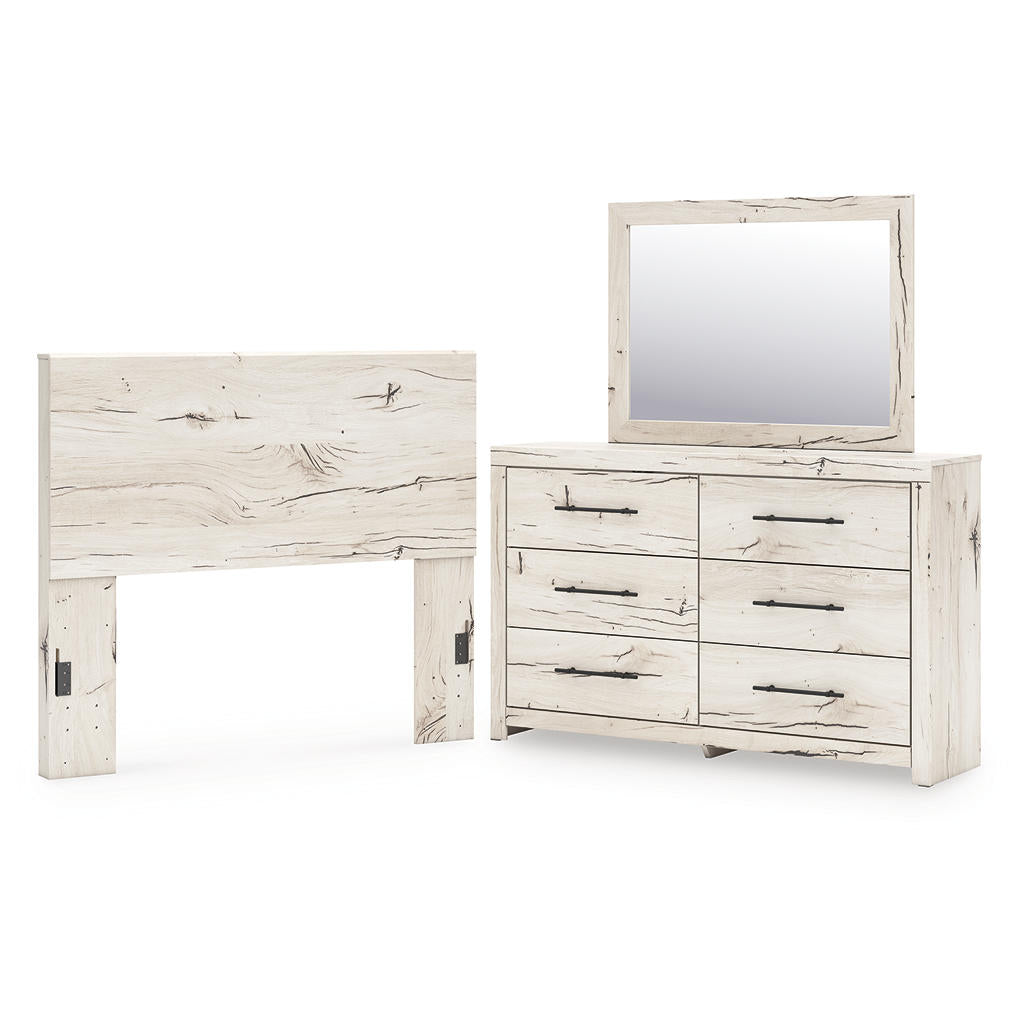 Lawroy Full Panel Headboard, Dresser and Mirror Benchcraft® Uncategorized