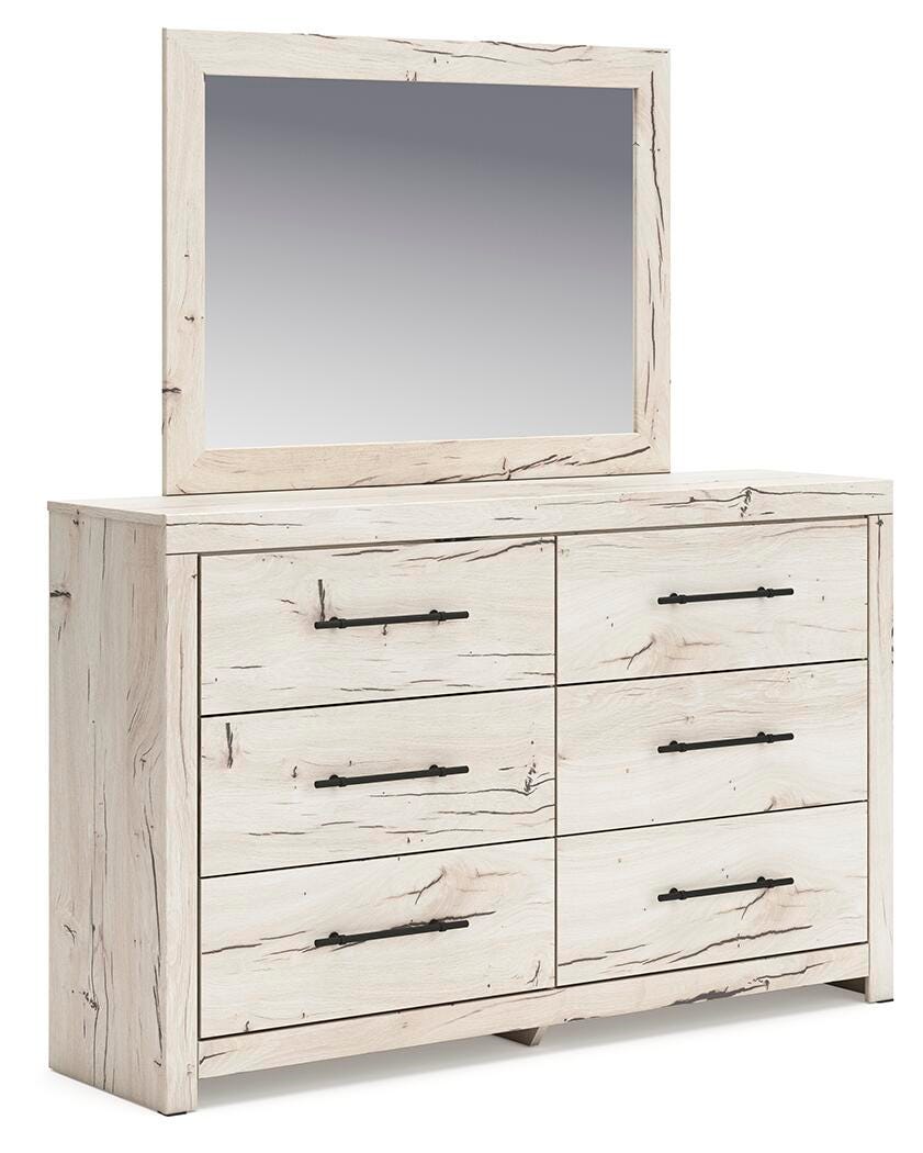 Lawroy Queen Panel Storage Bed, Dresser, Mirror, Chest and Nightstand