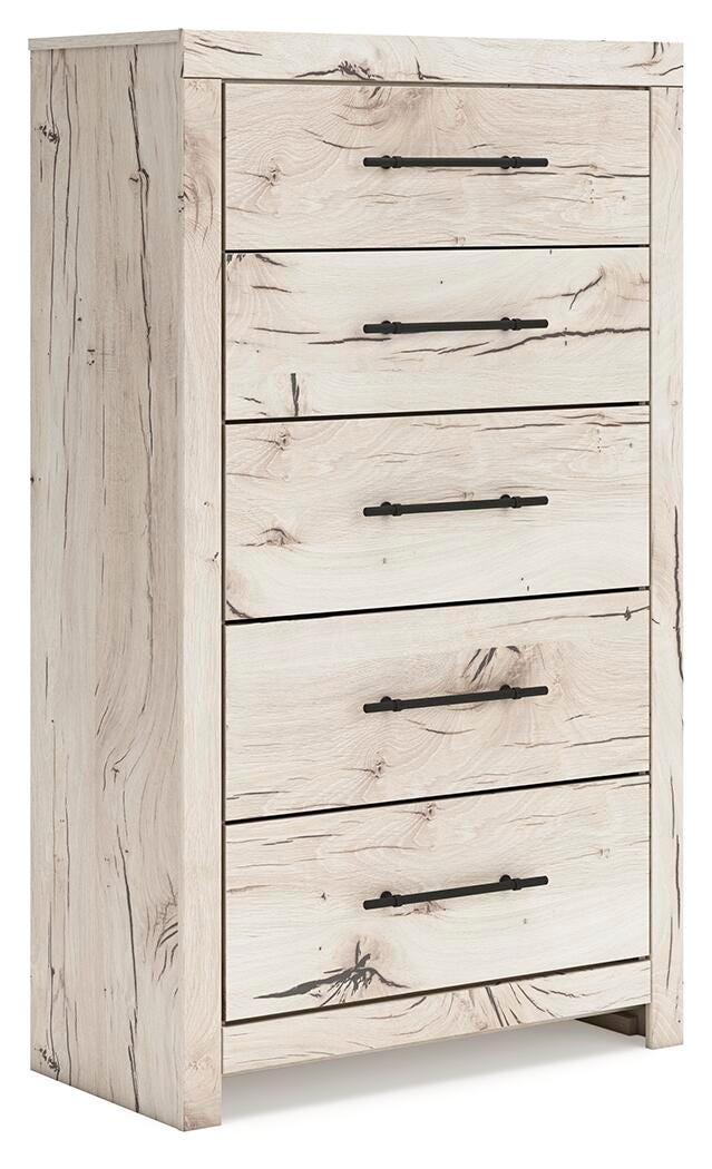 Lawroy Queen Panel Storage Bed, Dresser, Mirror, Chest and Nightstand