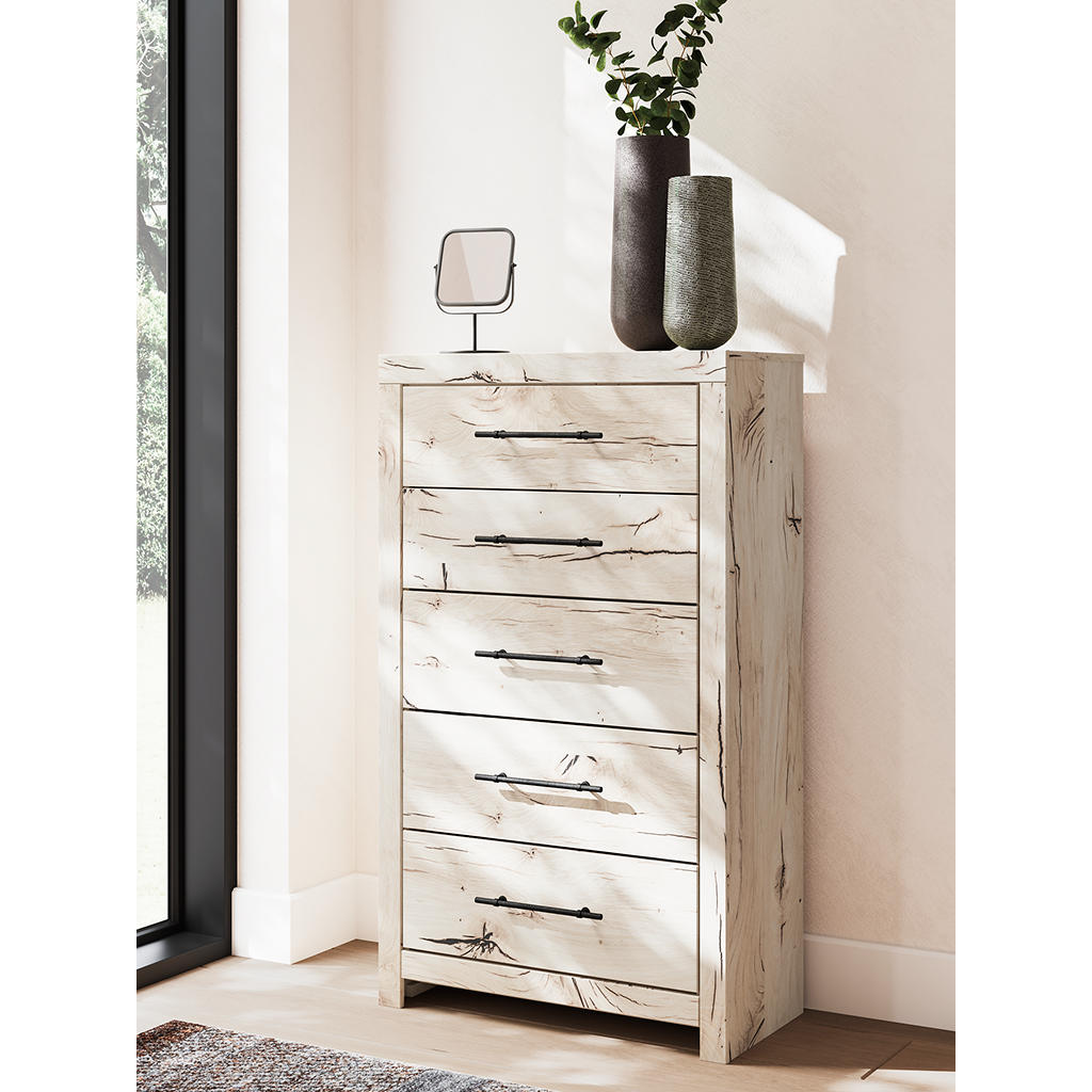Lawroy King Panel Storage Bed, Dresser, Mirror, Chest and 2 Nightstands Signature Design by Ashley® Uncategorized