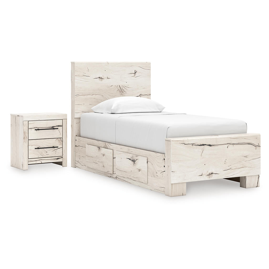Lawroy Twin Panel Bed with Storage and Nightstand Signature Design by Ashley® Uncategorized