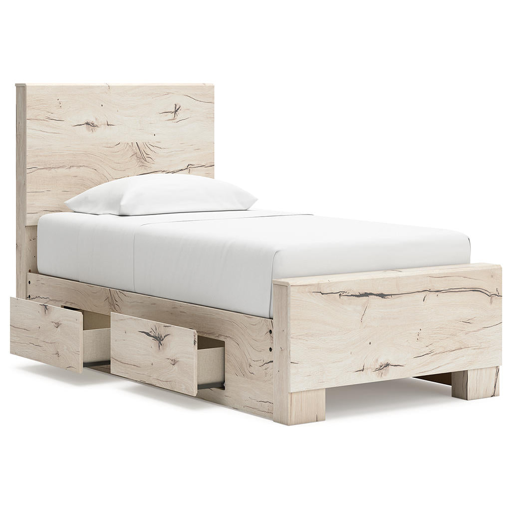 Lawroy Twin Panel Bed with Storage and Nightstand Signature Design by Ashley® Uncategorized
