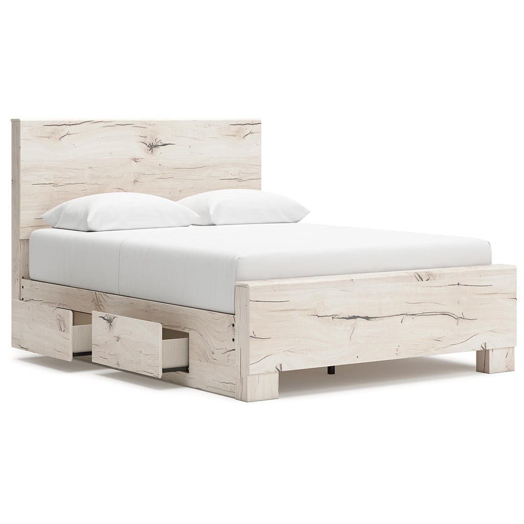 Lawroy Queen Panel Bed with Storage, Dresser and Mirror Signature Design by Ashley® Uncategorized