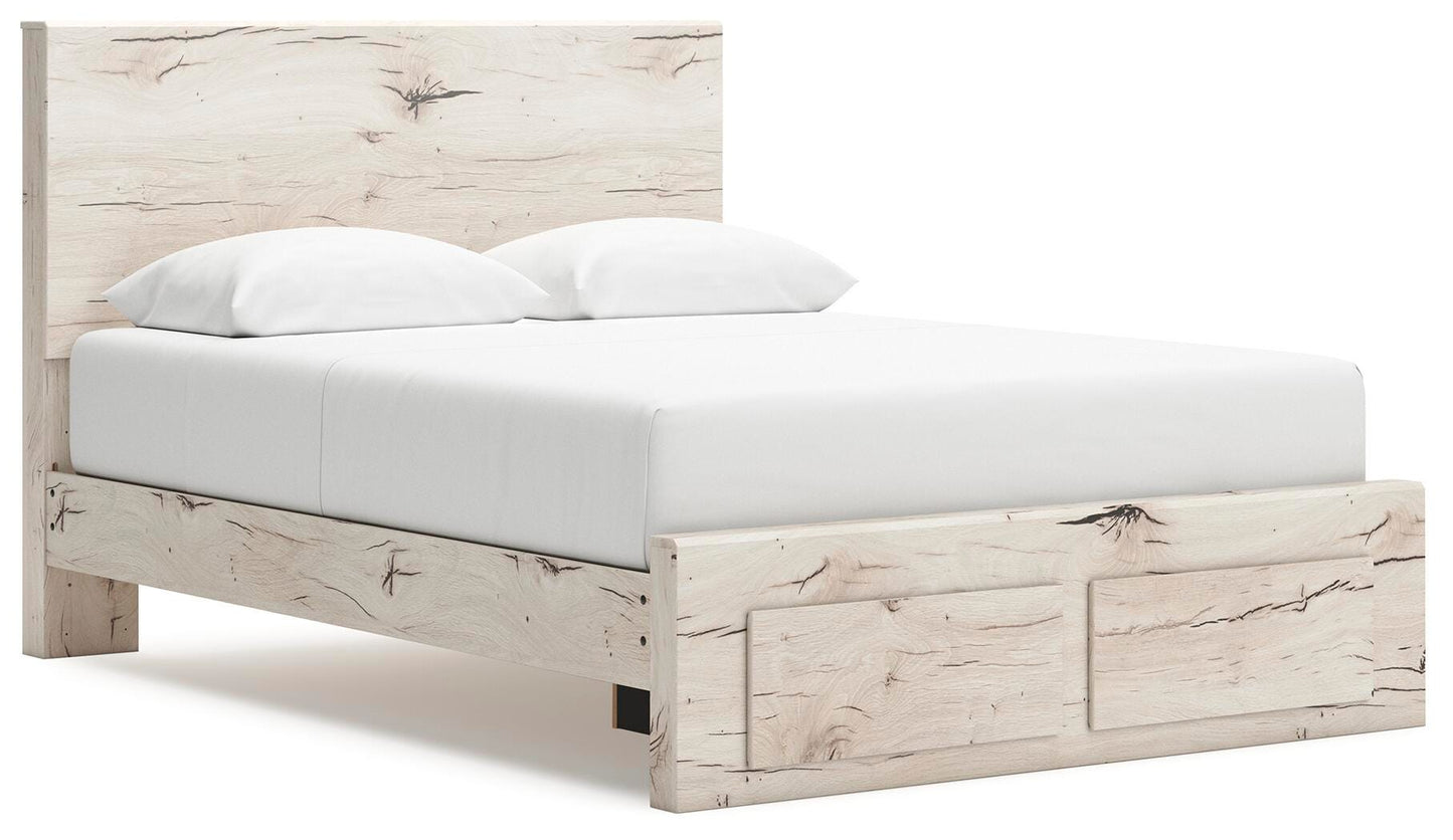 Lawroy Queen Panel Storage Bed, Dresser, Mirror, Chest and Nightstand
