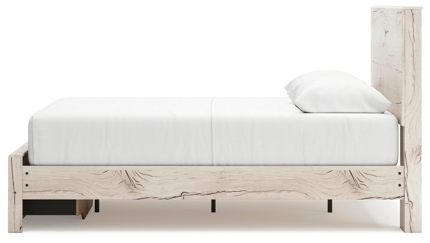Lawroy Queen Panel Storage Bed, Dresser, Mirror, Chest and Nightstand