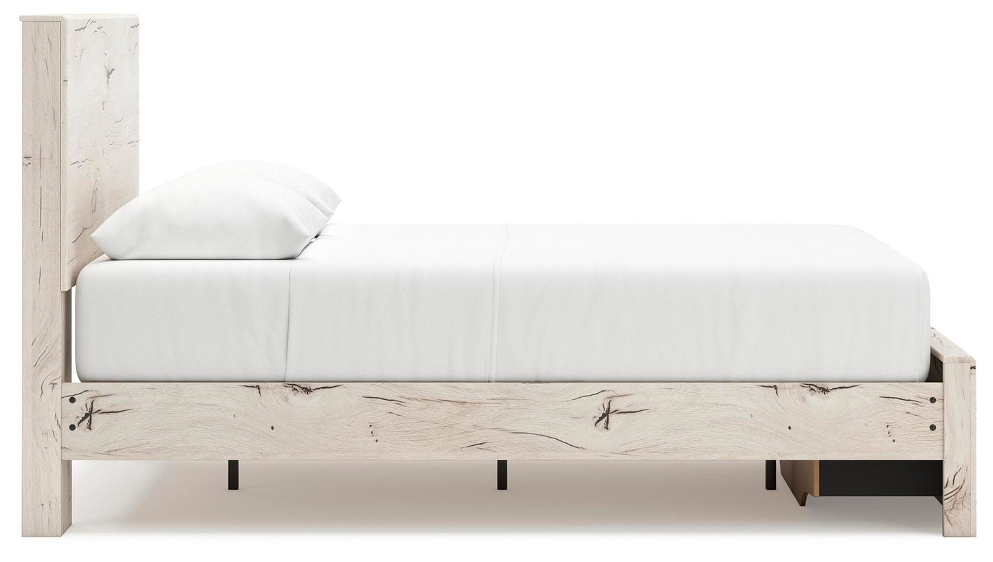 Lawroy Queen Panel Storage Bed, Dresser, Mirror, Chest and Nightstand