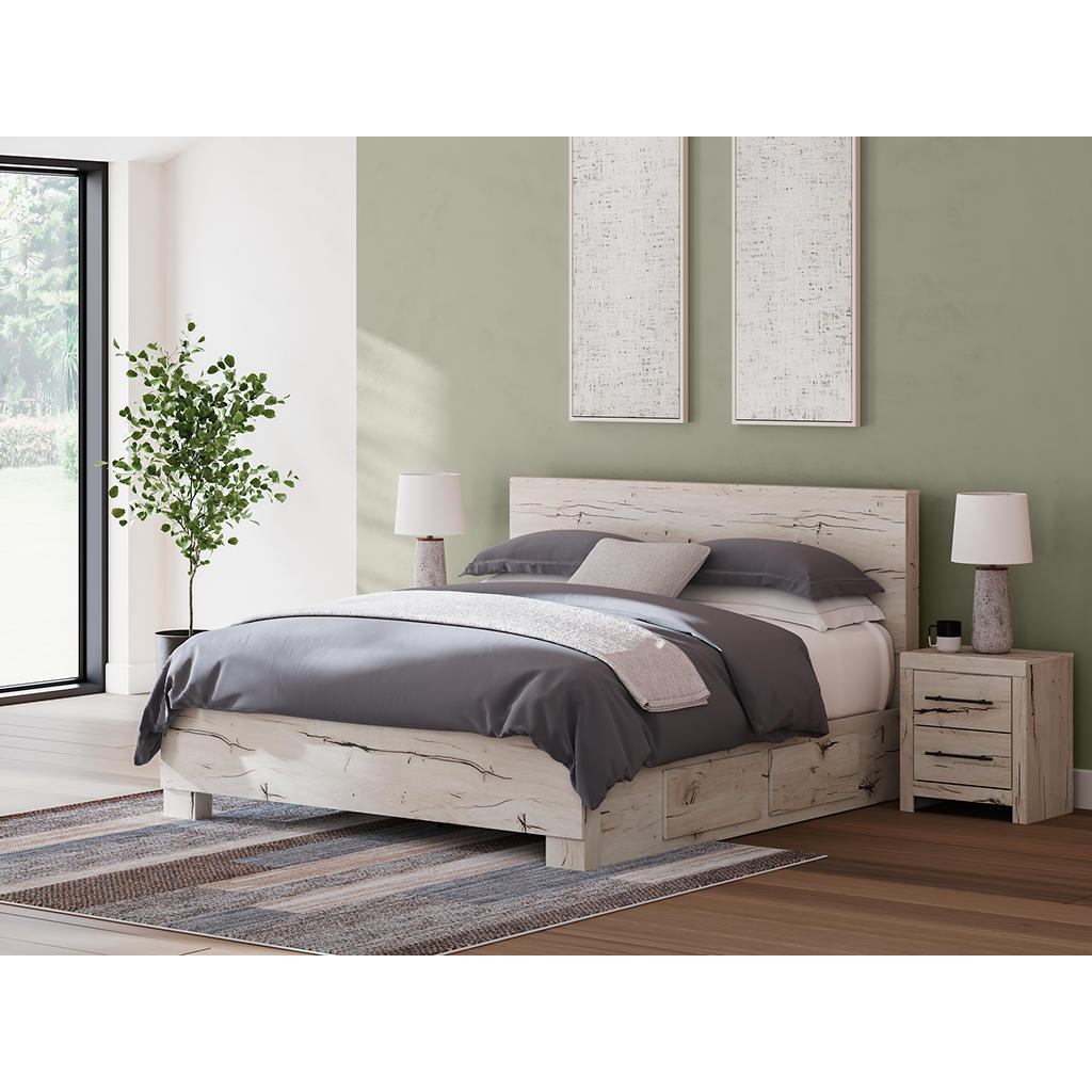 Lawroy King Panel Bed with Storage Signature Design by Ashley® Bedroom