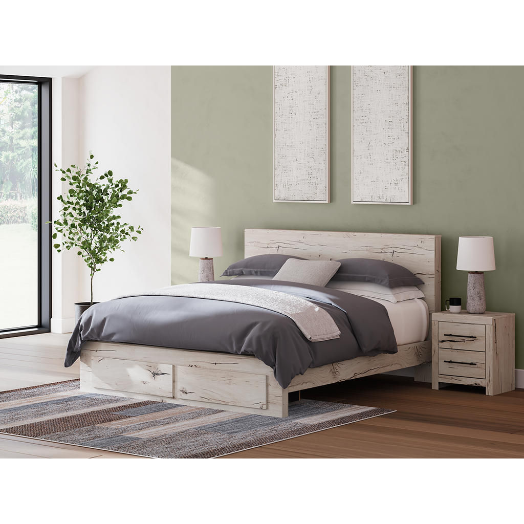 Lawroy King Panel Storage Bed, Dresser, Mirror, Chest and 2 Nightstands Signature Design by Ashley® Uncategorized
