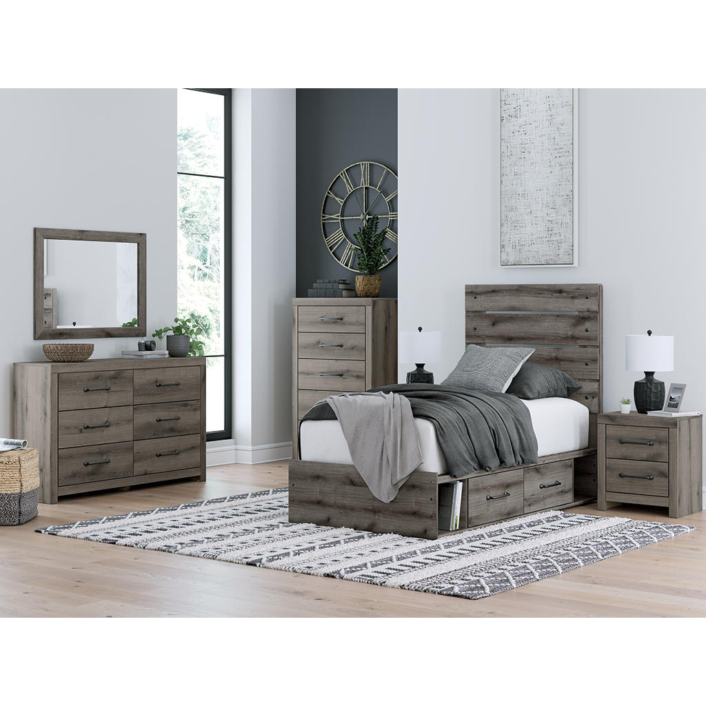 Graystorm Twin Panel Bed with Storage Signature Design by Ashley® Beds