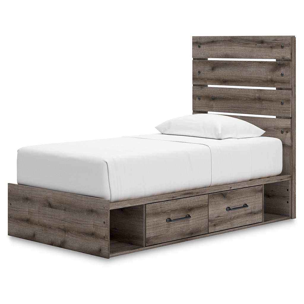 Graystorm Twin Panel Bed with Storage Signature Design by Ashley® Beds