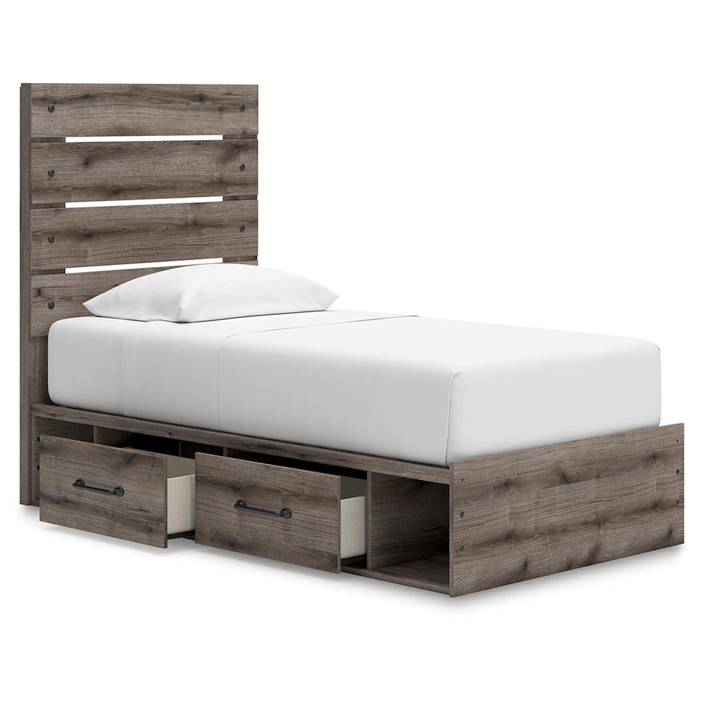 Graystorm Twin Panel Bed with Storage Signature Design by Ashley® Beds