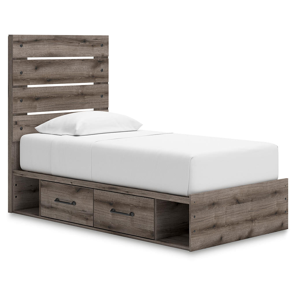 Graystorm Twin Panel Bed with Storage Signature Design by Ashley® Beds