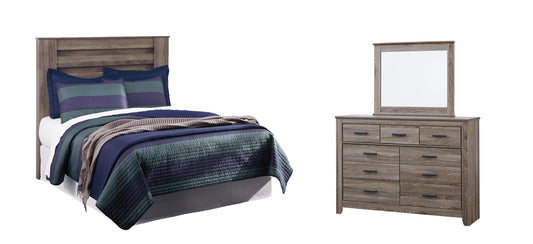 Zelen Full Panel Headboard, Dresser and Mirror