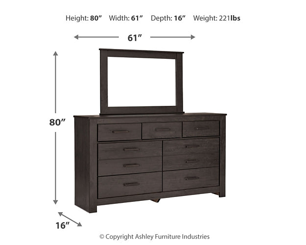 Brinxton King Panel Bed, Dresser, Mirror, Chest and Nightstand