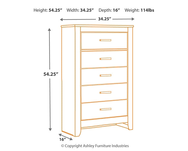 Brinxton Queen Panel Bed, Dresser, Mirror, Chest and Nightstand