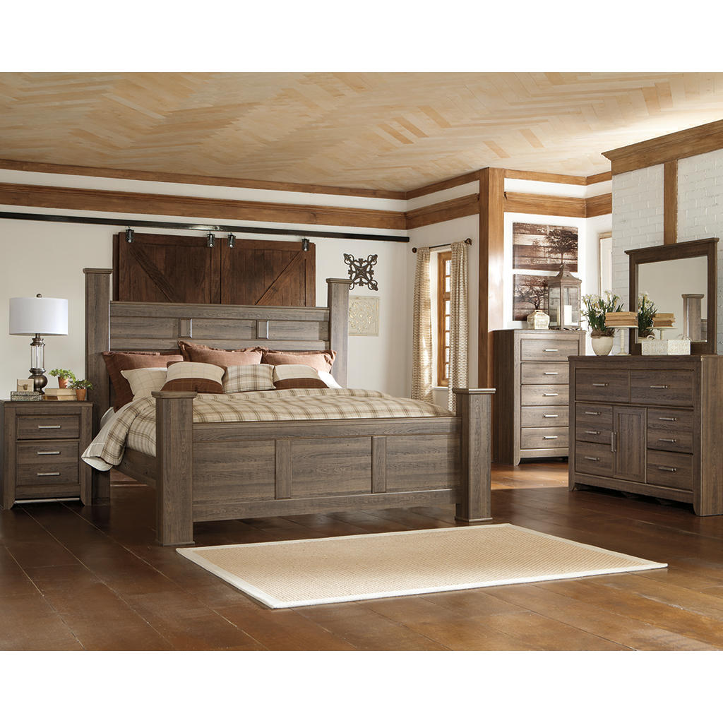 Juararo King Poster Bed, Chest and 2 Nightstands Signature Design by Ashley® Uncategorized