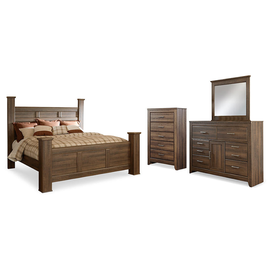 Juararo King Poster Bed, Dresser, Mirror and Chest Signature Design by Ashley® Uncategorized