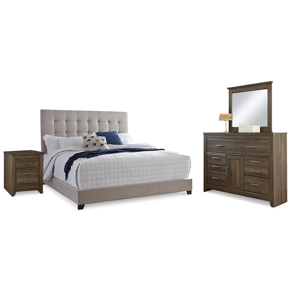 Dolante Queen Upholstered Bed, Dresser, Mirror and Nightstand Signature Design by Ashley® Uncategorized