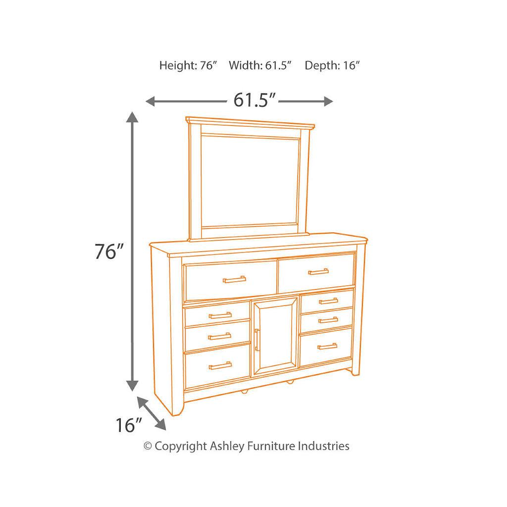 Juararo Dresser and Mirror — Dark Brown Signature Design by Ashley® Bedroom