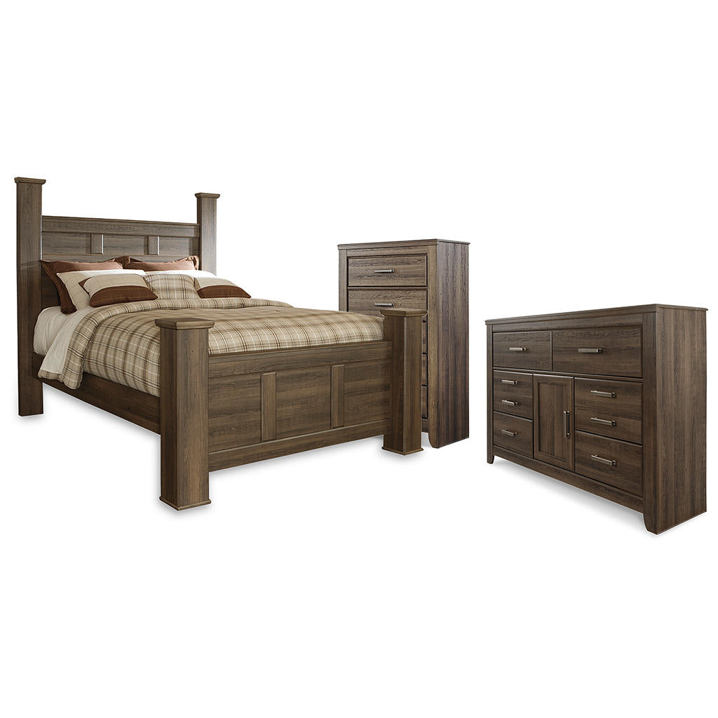 Juararo Queen Poster Bed, Dresser and Chest Signature Design by Ashley® Uncategorized