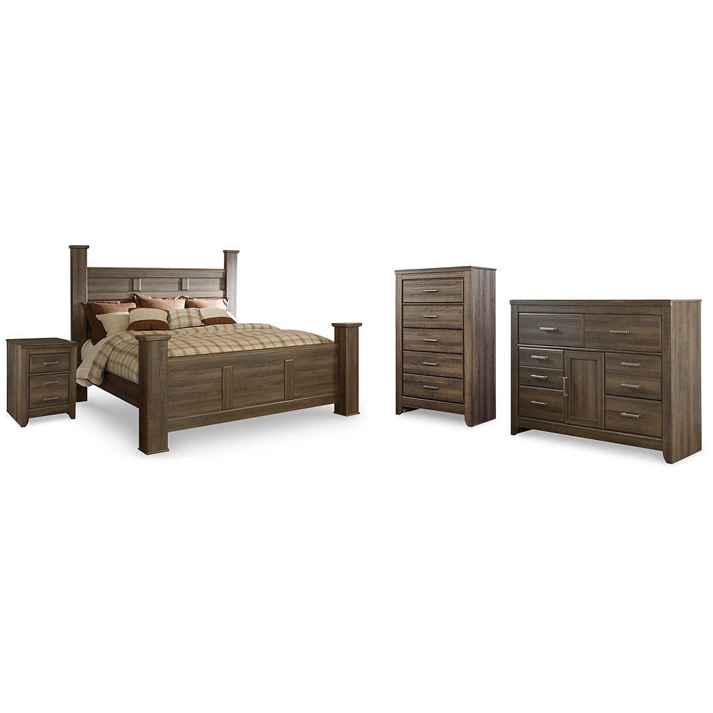 Juararo King Poster Bed, Dresser, Chest and Nightstand Signature Design by Ashley® Uncategorized