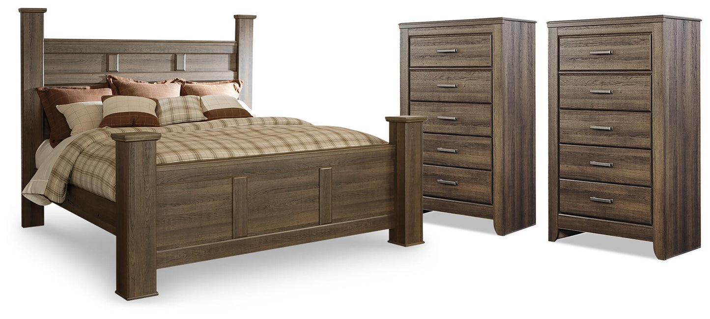 Juararo King Poster Bed and 2 Chests — 3-Piece Set Signature Design by Ashley® Bedroom